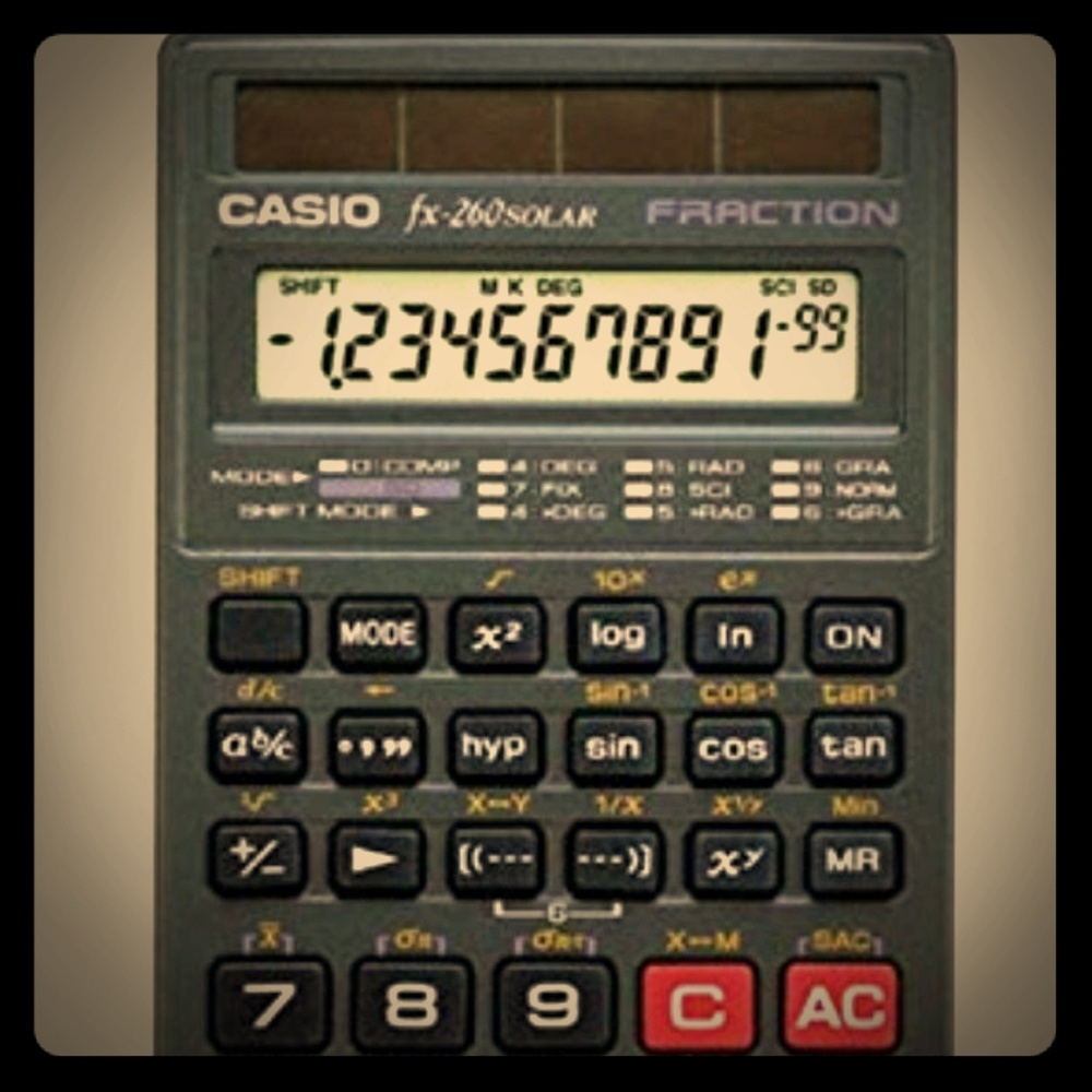 Casio Fx-260 solar calculator